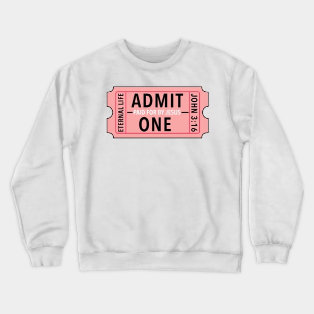 Ticket to Heaven Crewneck Sweatshirt by Mathquez